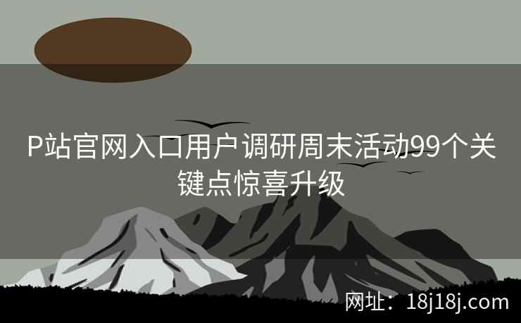 P站官网入口用户调研周末活动99个关键点惊喜升级